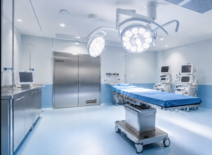 Quirófano moderno con instrumental médico
