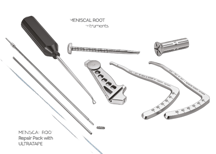 Meniscal root repair aimer guide curved, left and right